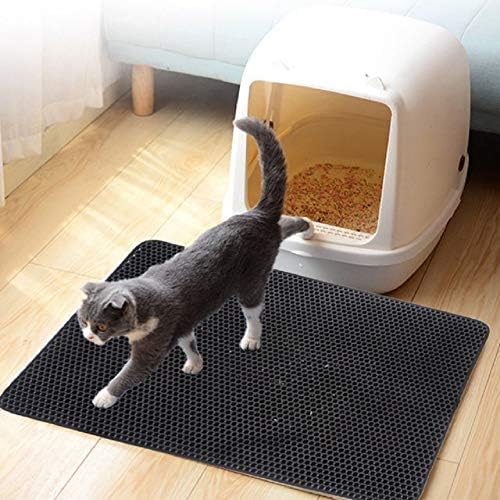 MASO vodootporna prostirka za kućne ljubimce za mačke（46 * 60cm/M siva） EVA dvoslojna podloga za saće za mačke dizajn jastučića za kućne ljubimce, lako čišćenje