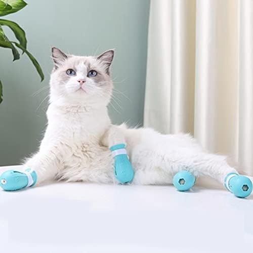 kekafu 4kom Cat čizme samo za mačke, navlake za mačje noge protiv ogrebotina podesive bodljikave cipele protiv