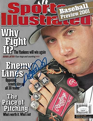 Derek Jeter autogram potpisan Yankees Sports Illustrated Magazine 3 / 26 / 2001 - JSA-MLB magazini sa autogramom