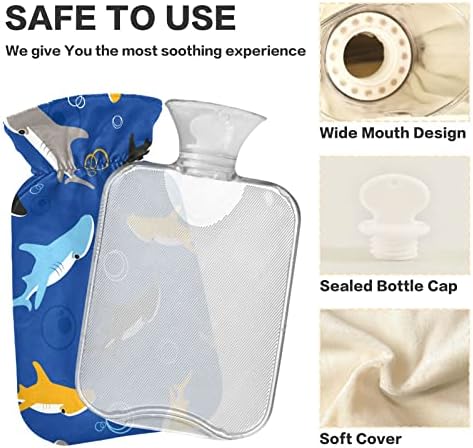 UMIRIKO Shark okeanska boca za toplu vodu sa poklopcem, prozirna vreća za toplu vodu 1 litar 20200674