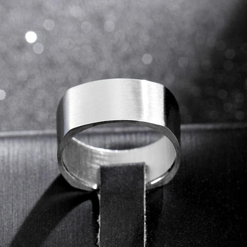 Koleso 8mm prsten vjenčani zaručnički kvadratni prsten Žene Muškarci personalizirani prsten prilagodite prsten ugravirani prsten-24022