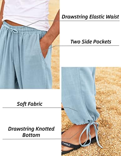 Coofandy muške pamučne pantalone kauzalne harem hlače elastična struka plaža Boho joga pantalone