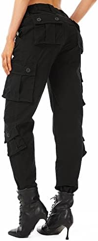 Raroauf ženske kauzalne pamučne pantalone vojne borbene radne odjeće sa 8 džepova