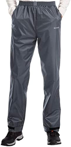 ICREEK muške kišne hlače vodootporno prozračno otporno na vjetrovitosti za hlače Radna kiša na otvorenom