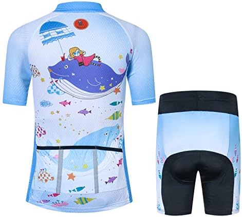 Biciklistički dres Set Kids, biciklistička majica kratkih rukava Dječaci Djevojke crtane vrhove Quick-suhi S-XXL