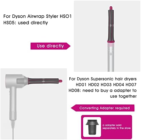 2 kom duge kosu za kosu za kosu za Dyson Airwrap Styler, 30 mm / 1.2in lijevo i desni kovrča na valjku WIND dijelovi za pričvršćivanje