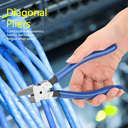 Dijagonalna kliješta, 8-inčna plava dijagonalna kliješta kabl za sečenje nosa klešta alat za sečenje žice za teške uslove rada dijagonalni rezači za ispiranje idealni žičani makaze za razne kablove