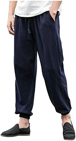 Trening muške muške labave ravne pamučne bluze ljetne Ležerne hlače muške prozračne hlače za trening za