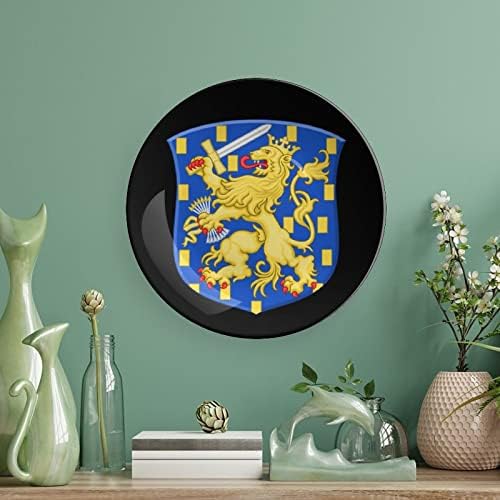 Holandija Royal Arms Funny Bone Kina Dekorativna ploča okrugla keramičke ploče plovidbe sa zaslonom za uredski zid ukras