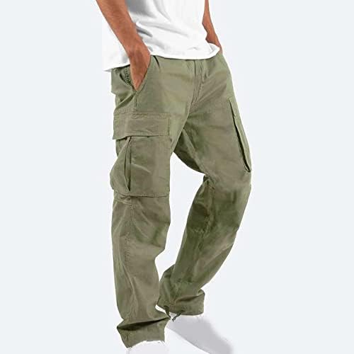 Muške taktičke hlače opuštene fit rastezanje vodootpornih dugih hlača borba protiv ravnih pantalona za pravu tipa sa više džepova