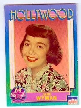 Jane Wyman autogramirana trgovačka kartica 1991 Hollywood Walk of Fame 52 - Kazališne trgovinske