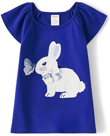 Gymboree majice sa vezenim grafičkim kratkim rukavima za djevojčice i malu djecu