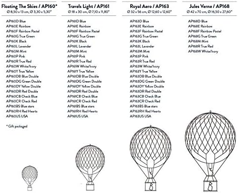 Autentični modeli, leteći skies topli zrak balon replika mobilnih uređaja - primarne boje