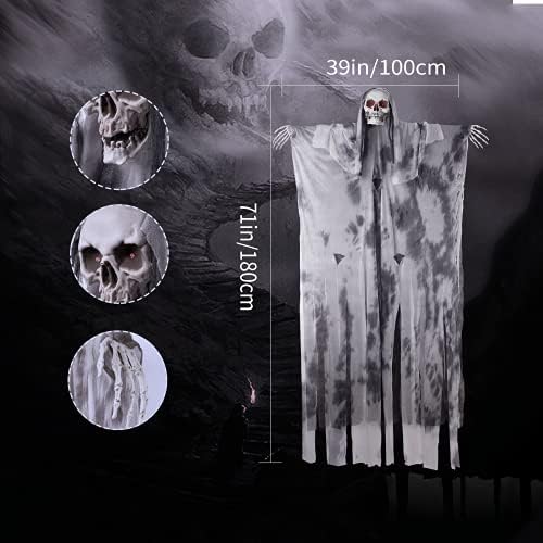 5.9 ft Halloween Ghost dekoracije, Hanging Ghosts halloween kostur Grim Reaper Flying Ghost