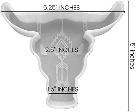 Veliki longhorn silikonski freshie kalup | Veličina 6,25 Široka x 5 dugačak x 1 duboka | bull