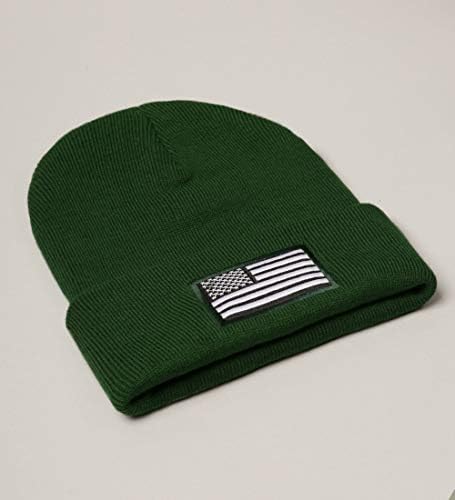 Mirmaru Muška američka američka zastava vezena preklopljena manžetna palijska kapa - udoban rastezljivi topli i ugodan zimski šešir