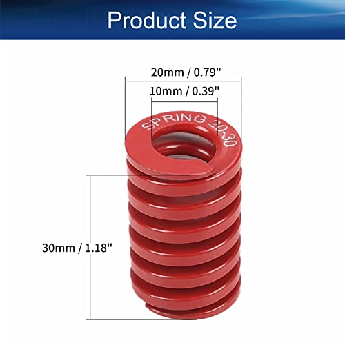 Yinpecly 20mm od 10 mm ID 30mm Duga spiralna žigosanje Srednjeg opseg kompresije kalupa Die za 3D pribor za štampač Mehanička oprema crveni ton 1pcs