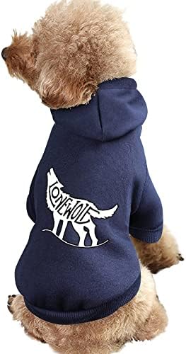 Howling Lone Wolf Hoodies Mekani tople džemper za pse ispisan uzorak kućnih ljubimaca sa šeširima