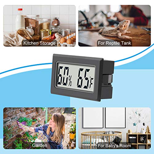 Termometar za gmizavce 4-Pack Mini Digitalni mjerači temperature vlažnosti unutrašnji higrometar termometar