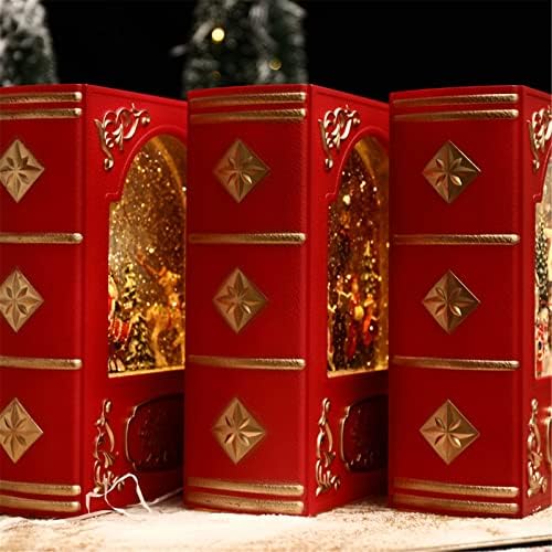 Yehei Božićni sniježni globus, Crvena knjiga Snježni globus sa 8 glazbe, vode sjajan fenjer