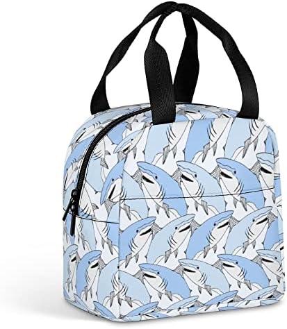 Slatka morski pas izolirani torbi za ručak, hladnjak tote za ručak kutija za ponovnu upotrebu za putovanja