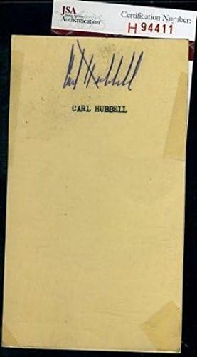 Carl Hubbell potpisao JSA certificirani 1956 GPC Autograph - MLB rezani potpisi
