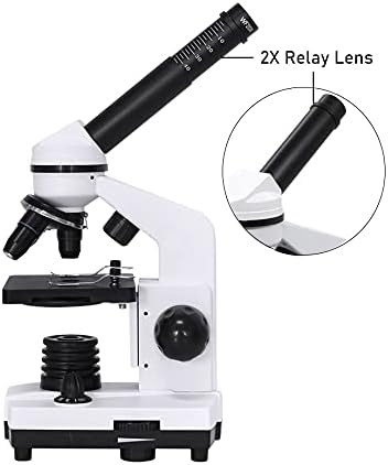 TWDYC profesionalni biološki mikroskop spoj LED Monokularni Studentski mikroskop Adapter za biološko istraživanje pametnog telefona 40X-1600X