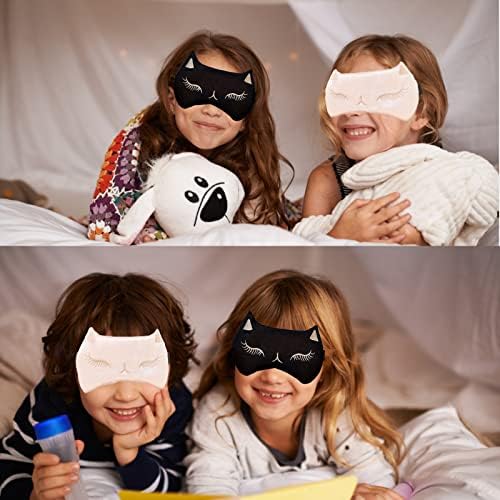 SILK maska ​​za spavanje, 4pack Kids maska ​​za oči s podesivim kaišem za glavu za spavanje dječaka za