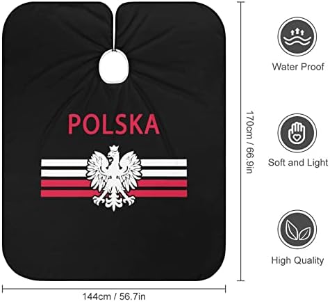 Poljska zastava - Polska Eagle Odrasli Barber Cape Lightweight Styling Rezanje kose Frizure Frizerski kape za pregača