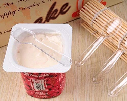 500 Tačaka Teške Jednokratne Plastične Kašike - 3 Inča Jasne Mini Degustacijske Kašike Male Degustacijske Kašike Za Smrznute Desertne Potrepštine Hrana Sladoled Začini Uzorkovanje Flatware Predjelo