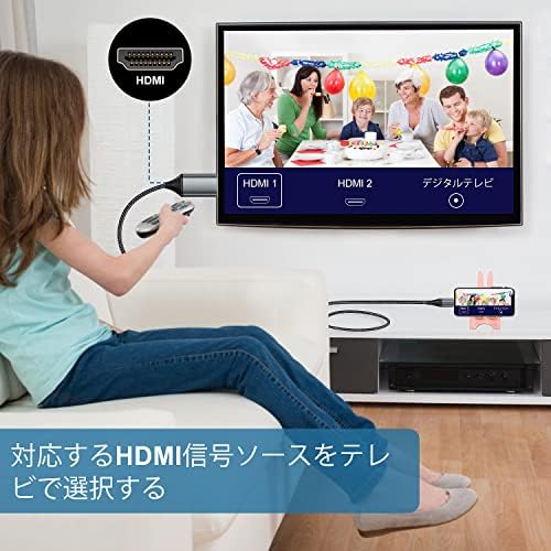 JUCONU HDMI kabl za iPhone, unapređeni 1080p HDTV HDMI konektor za kabl, digitalni AV video