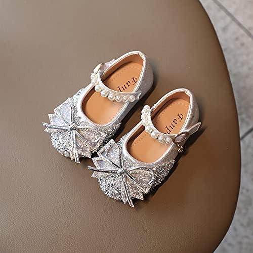 Cipele za djevojčice za malu djecu Mary Jane cipele za cipele Casual Slip na Crystal Bowknot baletne školske