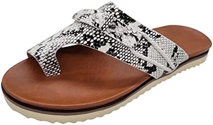 Sandale na plaži za žene leopard print Clip Toe Casual japanke udobne ljetne odjevne papuče ravni tobogani