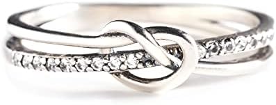 Priča nakit majke dan pokloni od kćeri, majka & amp;kćer Bond je čvor vezan Angel ruke prsten, majka kćer prsten, prsten za mamu od kćeri, 925 srebra srce Bond prsten