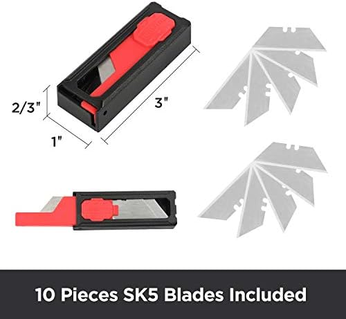 Swiss+Tech Utility Nož Set & amp; WORKPRO kutija rezač sa 25KOM SK5 oštrice