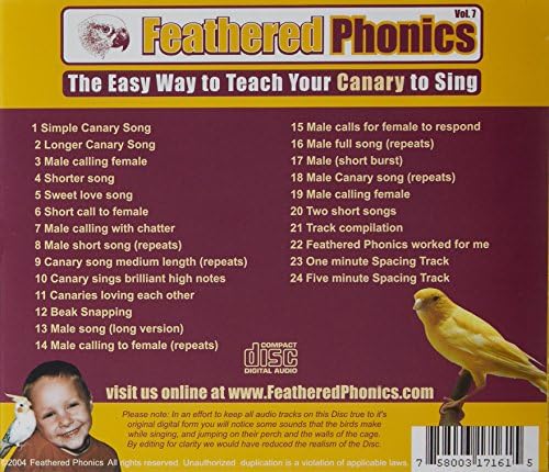 Perterad fonics Volume 7: Jednostavan način da naučite kanariju da pjevate