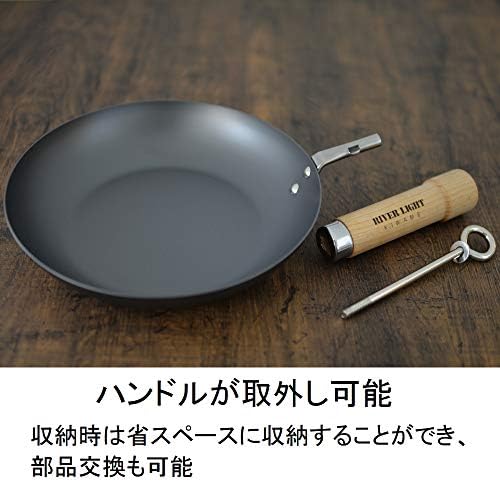 River Light Crepe Pan, Kyoku, Japan, 9,1 inča , kompatibilan sa indukcijom, gvožđe, proizvedeno u
