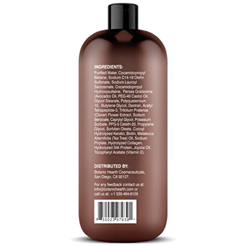 Botanic Hearth šampon za gubitak kose | za rast kose | Volumizing & amp; Thicking Formula | sa biotinom, čajevcem ,jojobom & amp; Vitamin E | sulfat besplatno / za muškarce & žene | 16 fl oz