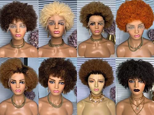 Quella uska Afro Kinky kovrčava perika ljudska kosa pune čipkaste perike 70s 4c 4b Afro Puff perike