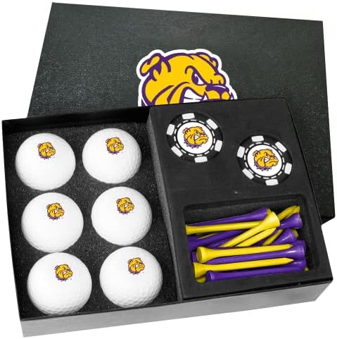 Golfballs.com Western Illinois Leathernecks Poklon Set sa crnim poker čipovima - prazne lopte