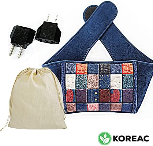 Koreac_RecharGable Toplo voda Parna ploča - provjerena torbica Hot Pack Električna ploča za grijanje + 2 utikači za pretvorbu + 1 torbica