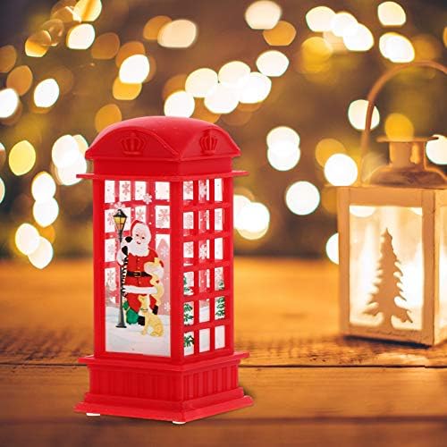 VALICLUD Božić dekorativni lampioni crveni Santa Claus LED svijeća fenjer telefonski štand stil noćna