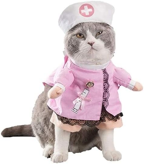 Ebiz medicinska sestra kostim za mačke sa trakom za glavu