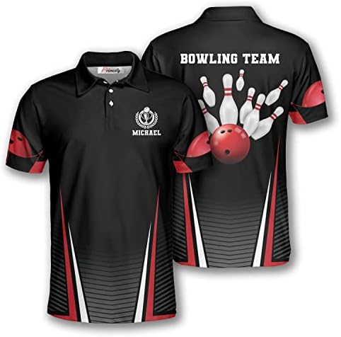 Primorne majice za kuglanje za muškarce, prilagođene ime i suigrani dresovi za kuglanje, personalizirane bowling polo majice