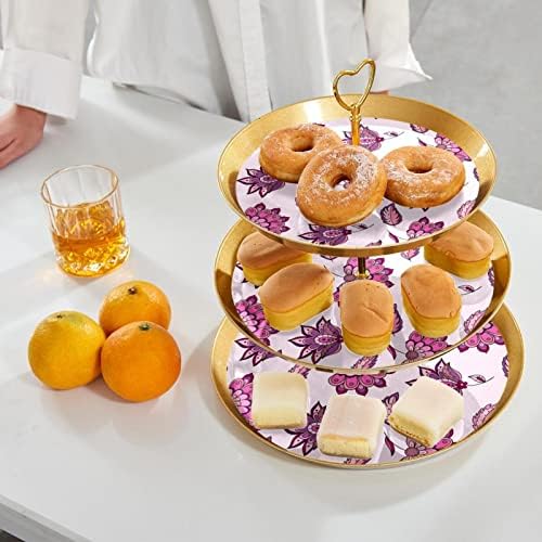 Lyetny 3-tier desert torta za kolač zlatni cupcake Kolačice za čajnik za čaj, vjenčanje i rođendan,