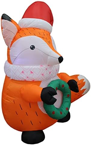 Dva Božić Party Dekoracije Bundle, uključuje 5 stopa visok osvijetljeni Božić napuhavanje lisica sa