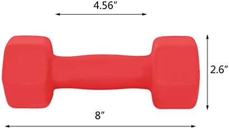 PENATE par bučica sa utegom neoprenom obloženim utezima 6-15 funti Crvene višenamjenske bućice označene bojom za trening snage