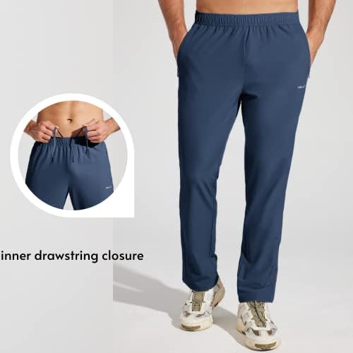 Willit muške pantalone za trčanje sa džepovima sa patentnim zatvaračem otvoreno dno brzo sušenje