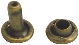 Wuuycoky brončane dvostruke kape kožne zakovice cjevasti metalni kape 6mm i post 6mm pakovanje