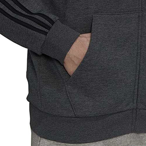 Adidas muške esencijane Fleece 3-Stripes punog zip hoodie